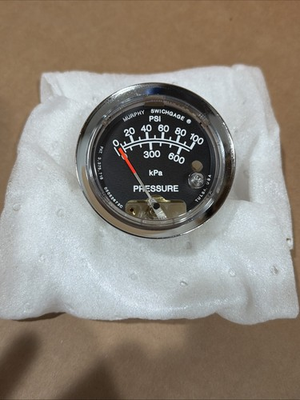 #ad #ad F.W. Murphy A25PEF 100 05704471 Pressure Switch Gauge 0 100 PSI with Ground Stud $75.00