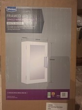 Wickes. Framed single mirror cabinet. White Gloss. Brand New in original box