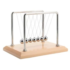CERROPI Large Newtons Cradle Pendulum with 7 Balls Physics Perpetual Motion D...