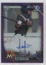 2016 Bowman Chrome Prospect Purple Refractor 242/250 Anfernee Seymour Auto 0g4