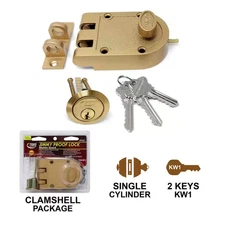 Bronze Lacquer High Security Single Cylinder Jimmy Proof Die Cast Deadbolt Lock