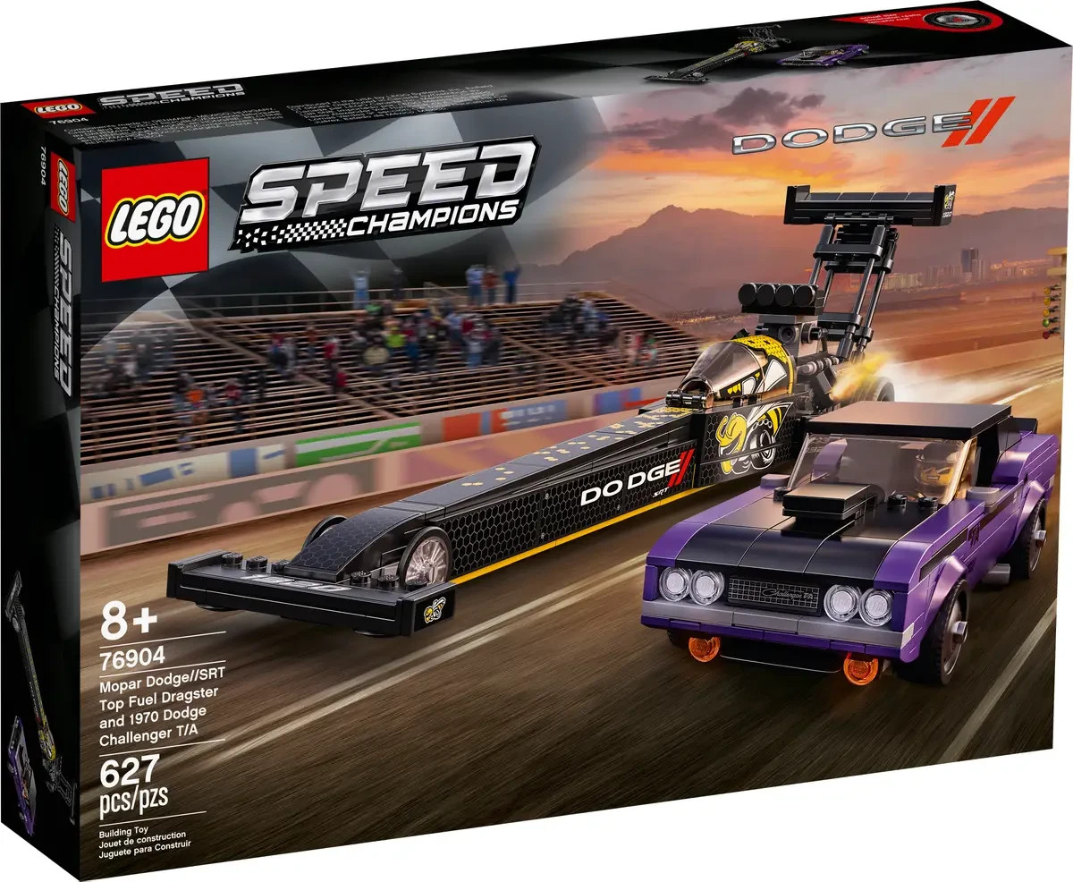 LEGO Speed Champions 76904 Mopar Dodge SRT Dragster et 1970 Dodge Challenger de collection