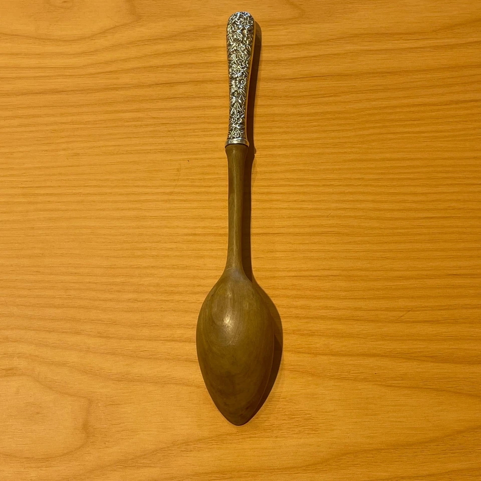 Винтажная сервировочная ложка для салата из чистого серебра Kirk & Son - Изображение 3 из 4