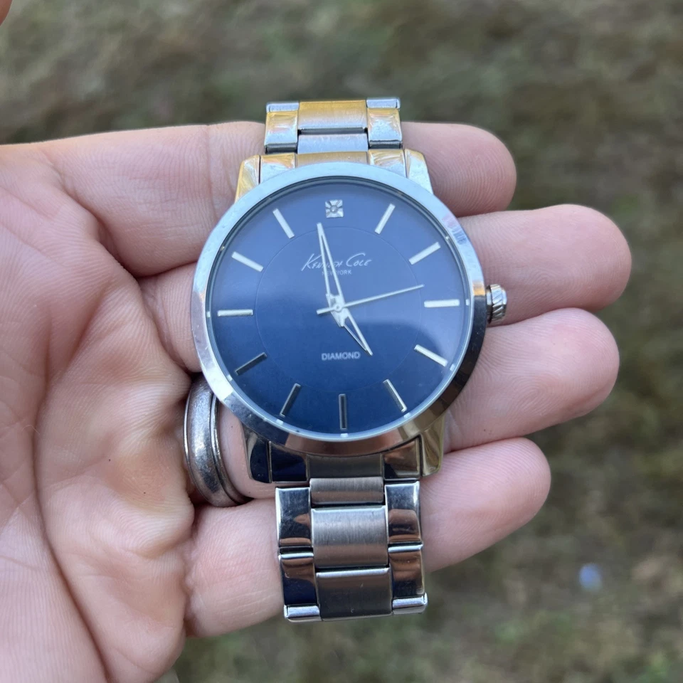 Kenneth Cole NY Blue Dial Diamond Collection Stainless  Bracelet Watch - Image 3 of 4