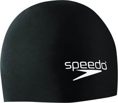 Speedo Silikon-Schwimmkappe für Erwachsene Schwarz