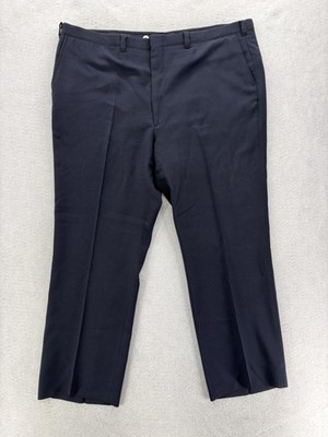 Vintage Sansabelt Jaymar Ruby Dress Pants Mens 42x30 Navy Blue Classic Fit 90s