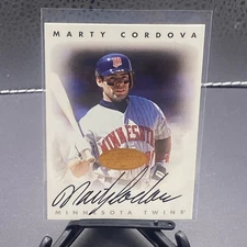 1996 Leaf Signature Series Marty Cordova On Card Auto Autograph Bronze