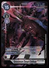 digimon card game omnimon zwart Digimon TCG Omnimon Zwart Bt5-087 Super Rare Battle Holo Near Mint main image 0