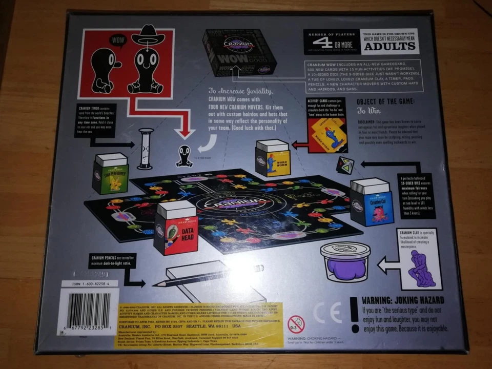Cranium WOW for Grown Ups Edition 2008 Hasbro - New Sealed - Image 2 of 2