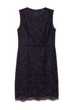 Banana Republic Factory Lace Sheath Dress Navy Blue Color Sz 10