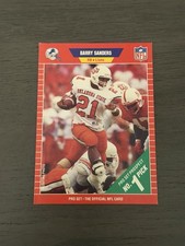 1989 Pro Set #494 BARRY SANDERS Detroit Lions Football Card Rookie RC HOF (Read)