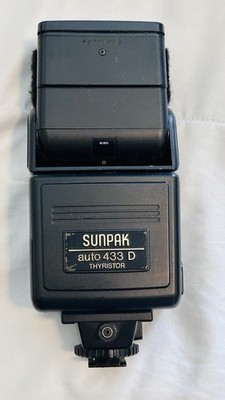 Sunpak Auto 433 D Shoe Mount Strobe Flash Thyristor For Nikon GN 33m