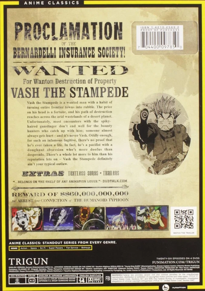 Trigun Complete Collection DVD Set (Classic Edition) (Out of Print) - Image 2 of 4