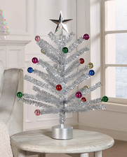Mr Christmas 24" Rotating Tinsel Tree Vintage Style Christmas Tree