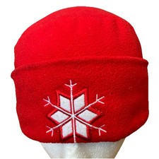 Vintage Catalina Winter Beanie Fleece Hat Cap USA Snowflake Nordic Lined