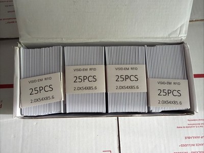 100 Visid-EM RFID Proximity Control Entry Access Cards 2 .0 x 54 x 85..6