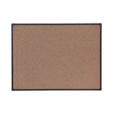 Universal 43023 48" x 36" Black Frame Tech Cork Board New