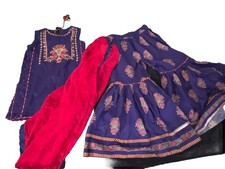 Pakistan Brand Sapphire Girls 3 Piece Kurta Gharara Dupatta Eid Suit Size 6/7