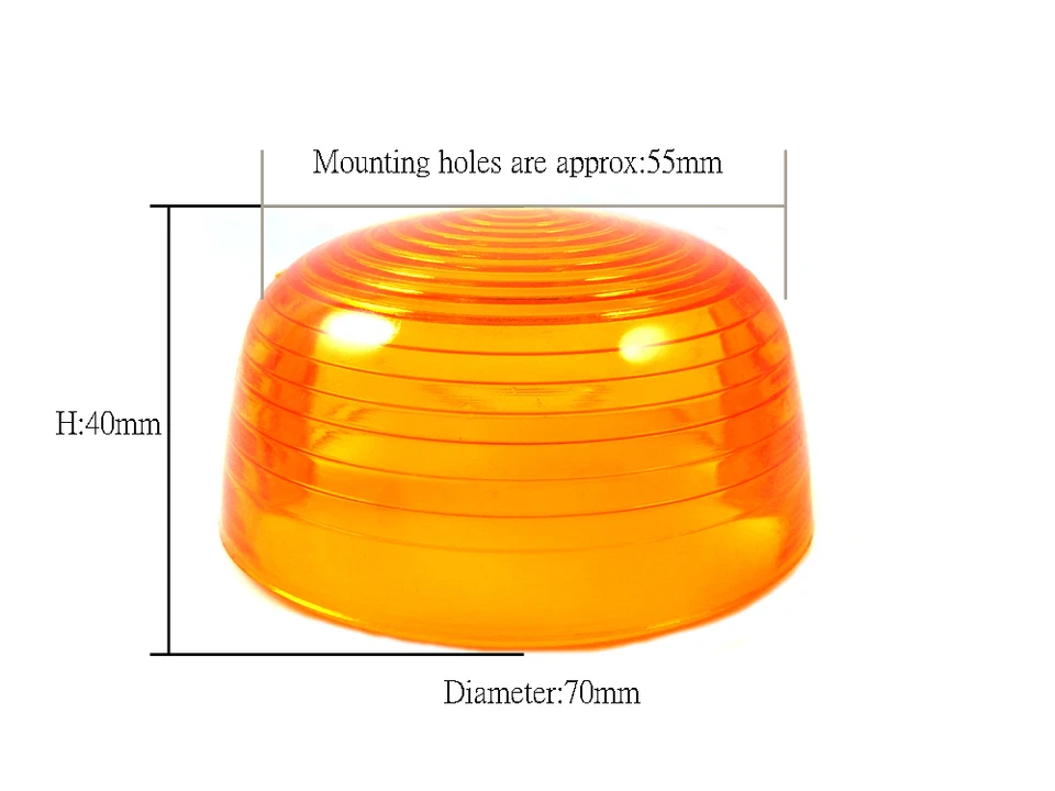 2X Amber Turn Signal lens for Yamaha AT CS DT HS GT80 L5T LB R5 YR1 2 YCS1 XS1  Foto 2 de 2