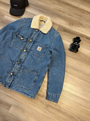 carhartt wip phoenix coat ボア ジャケット Ｍ Carhartt WIP Phoenix Coat Blue Stone Washed S | eBay