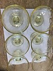 CLOVERLEAF PATTERN DEPRESSION GLASS-3 DESSERT PLATES,6 SHERBETS, SUGAR, RARE   — photo 6