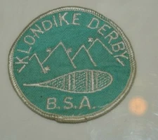 Nice Vintage 1960s Boy Scouts Klondike Derby Canvas Teal Green Scarce Patch Rare