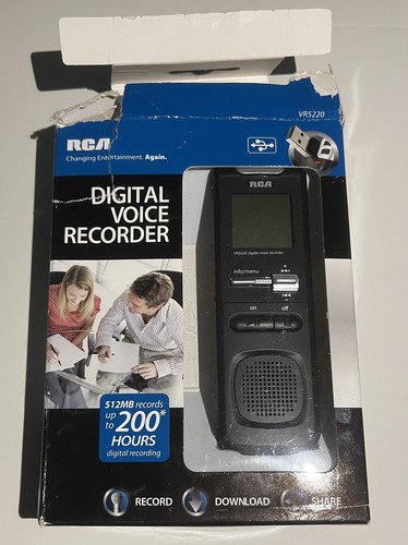RCA VR5220 Handheld 512mb Digital Voice Recorder - Picture 3 of 9