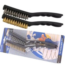 2PCS Multipurpose Mini Wire Hand Brush Ideal for Rust Dirt Removal Set UK