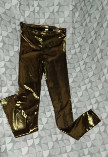 Sexy H\u0026M Shiny Gold Leggings Size UK 6 