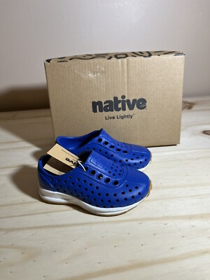 Native Robbie Sugarlite Victoria Blue/Shell White/Mash Speckle Rubber C4 NWB