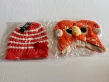 Lot of 2 Jamont Hats/Beanies For Kids Very Cute O/S Orange/Red