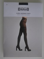 Neu & Ovp: Wolford Floral Suspender Tights! Gr. S! STAY-UP Effekt! Black/Black