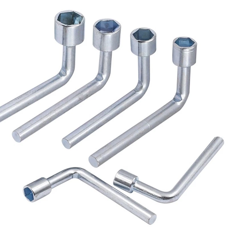 Single Head Elbow Wrench Metric L Shaped Angled Hex Socket Wrench Carbon Steel