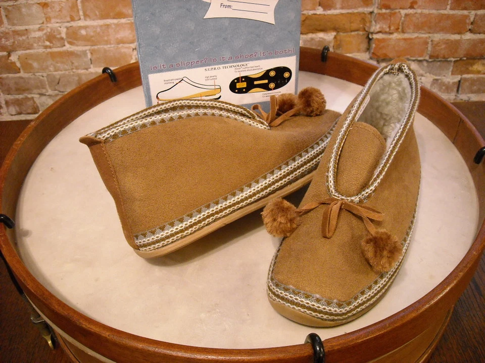 Ciervos Ciervos Slipperooz Mutsy Marrón Microgamuza Zapatilla Botines Nuevos Foto 2 de 2