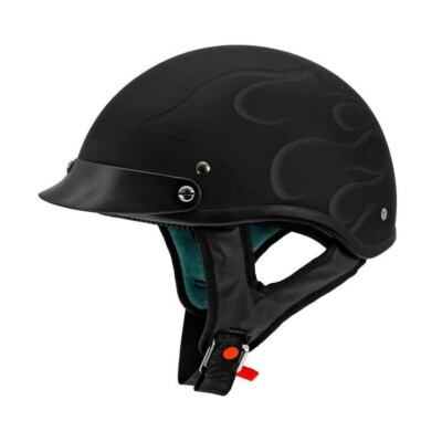 VCAN V5 Helmet Matte Black Medium DOT Approved Motorcycle NWT See Below