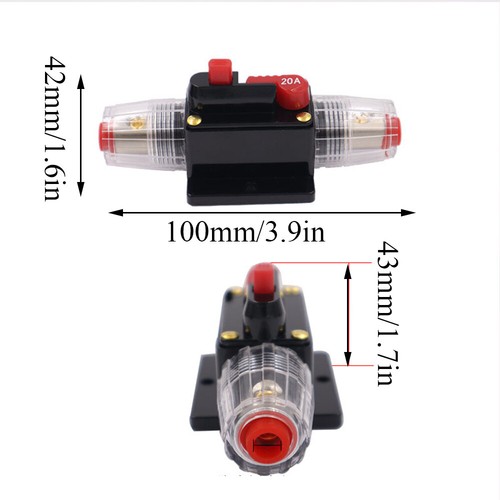 12V 20-150AMP Trip DC Car Audio Solar Energy Inline Circuit Breaker Fuse Holder/ - Picture 9 of 28