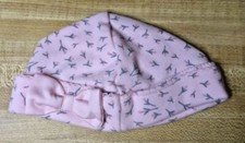 Gerber Baby Girl Size Newborn 100 Cotton Soft Pink Floral Bow Crib Cap
