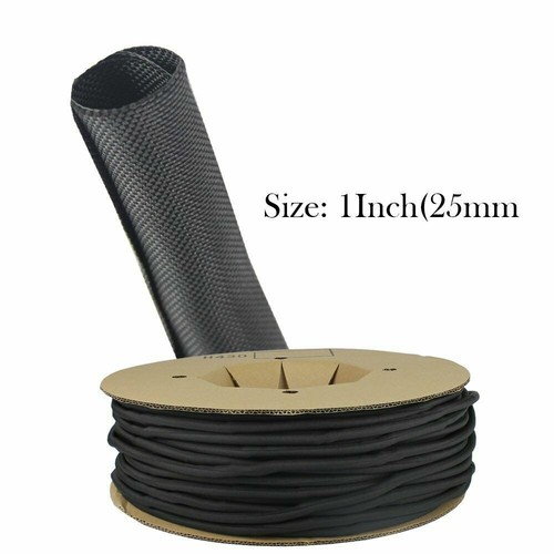 Split Braided Tube Self-wrap Cable Sleeve Automotive Industrial Wire Management - Picture 17 of 17