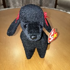 Ty Original Beanie Babies Gigi The Poodle 1997 Black Plush Stuffed Retired VTG