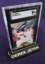DEREK JETER Rookie Card 1996 Pinnacle Gold Foil #172 - SGC 9 +Custom Base Stand