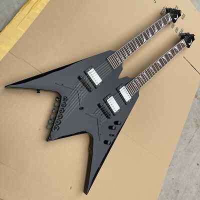 6 String + 12 Strings Double Neck Electric Guitar Flying V