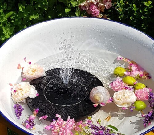 FONTANA SOLARE DA GIARDINO POMPA GALLEGGIANTE DECORATIVA - Foto 4 di 7