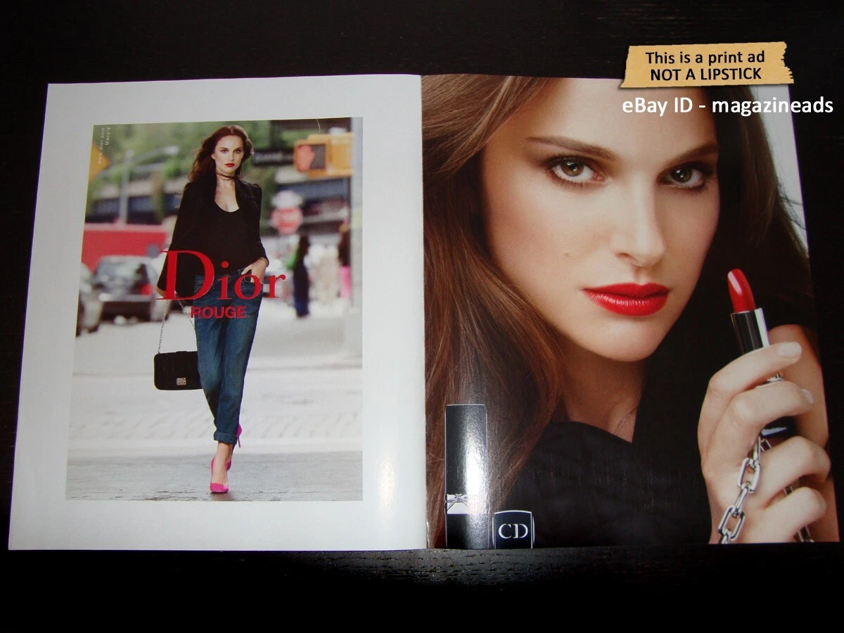 DIOR Beauté 2 pages IMPRESSION ANNONCE automne 2013 NATALIE PORTMAN belle femme visage lèvres