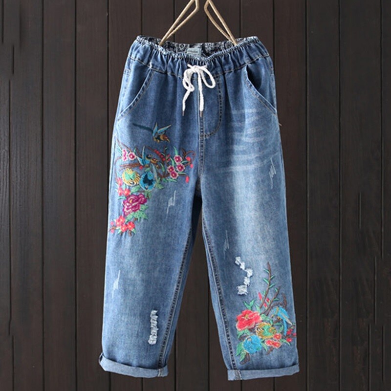Loose Elastic Waist Trousers