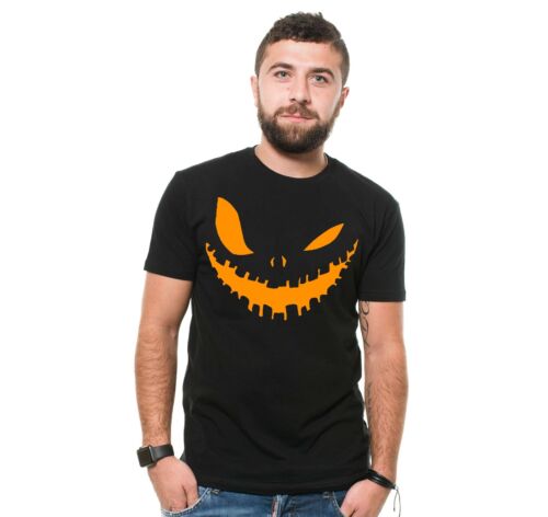 T-shirt sourire d'Halloween fête tee-shirt visage citrouille d'Halloween chemise - Photo 1 sur 8