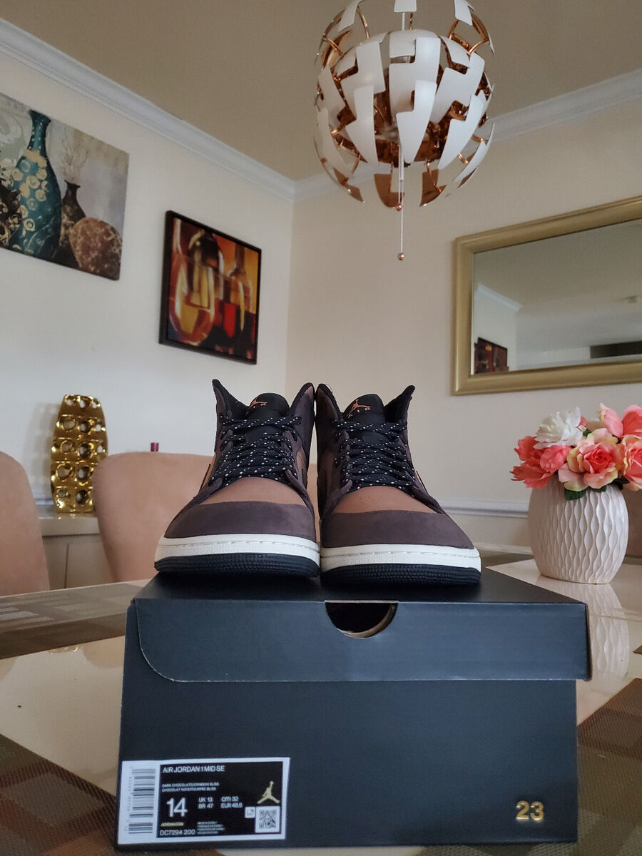 Nike Air Jordan 1 Mid SE Dark Chocolate Mocha High Low Nike Air Jordan 1 Mid SE Dark Chocolate Mocha High Low