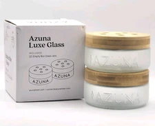 Azuna Luxe Glass Jars 2 TWO PACK - 8oz ea - Jar Air Freshener Odor Eliminator