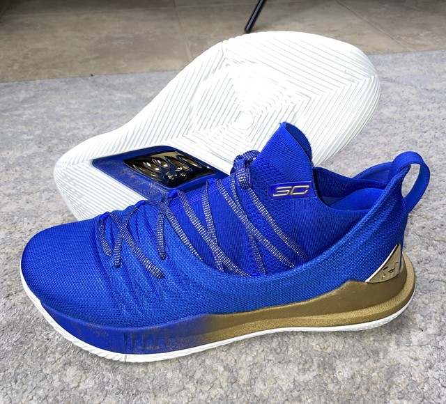 under armour blue and gold shoes