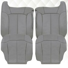 1999-2002 Chevy Silverado Tahoe Suburban Synthetic Leather Seat Covers In Gray