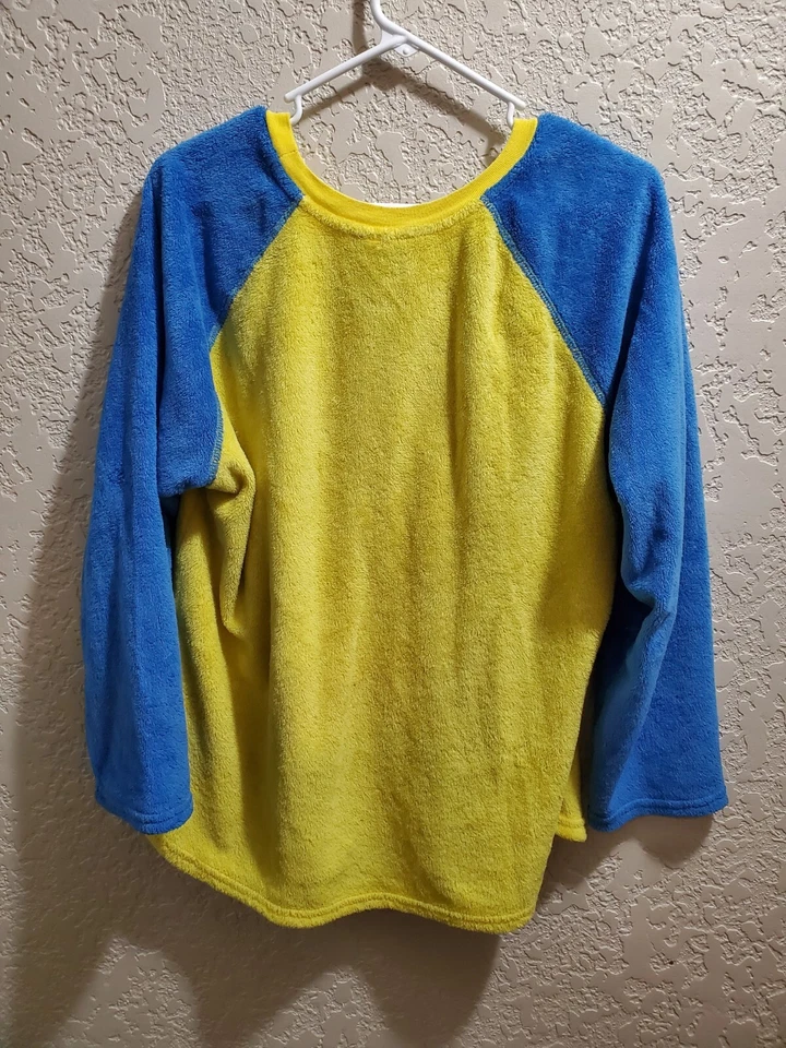 Ropa de dormir Despicable Me Minion Hecha para mujer talla grande ropa de salón azul amarillo polar Foto 3 de 4